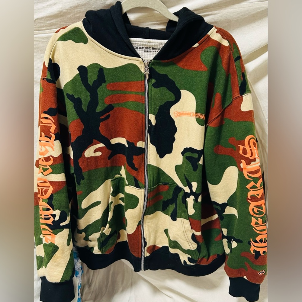 CH Matty Boy Caution Zip Hoodie Camo/Orange Lined